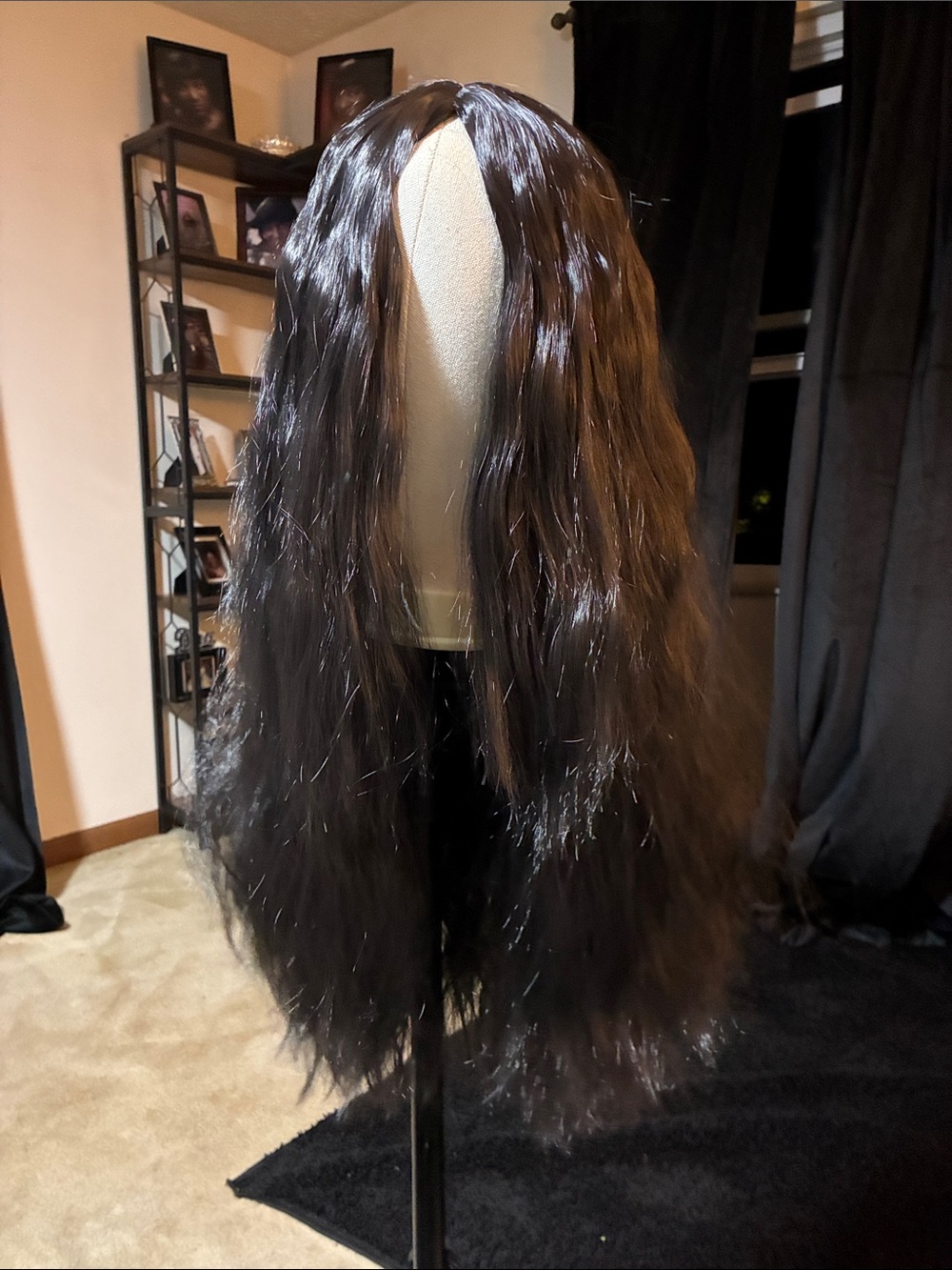 Long Synthetic Wave Wig in 1B— Lightweight Everyday Style